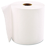 GEN Hardwound Roll Towels, 1-Ply, 8" x 600 ft, White, 12 Rolls/Carton (GENHWTWHI)
