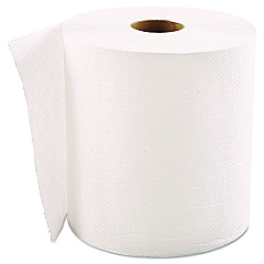 GEN Hardwound Roll Towels, 1-Ply, 8" x 600 ft, White, 12 Rolls/Carton (GENHWTWHI)