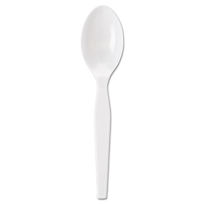 Dixie Individually Wrapped Mediumweight Polystyrene Cutlery, Teaspoons, White, 1,000/Carton (DXETM23C7)