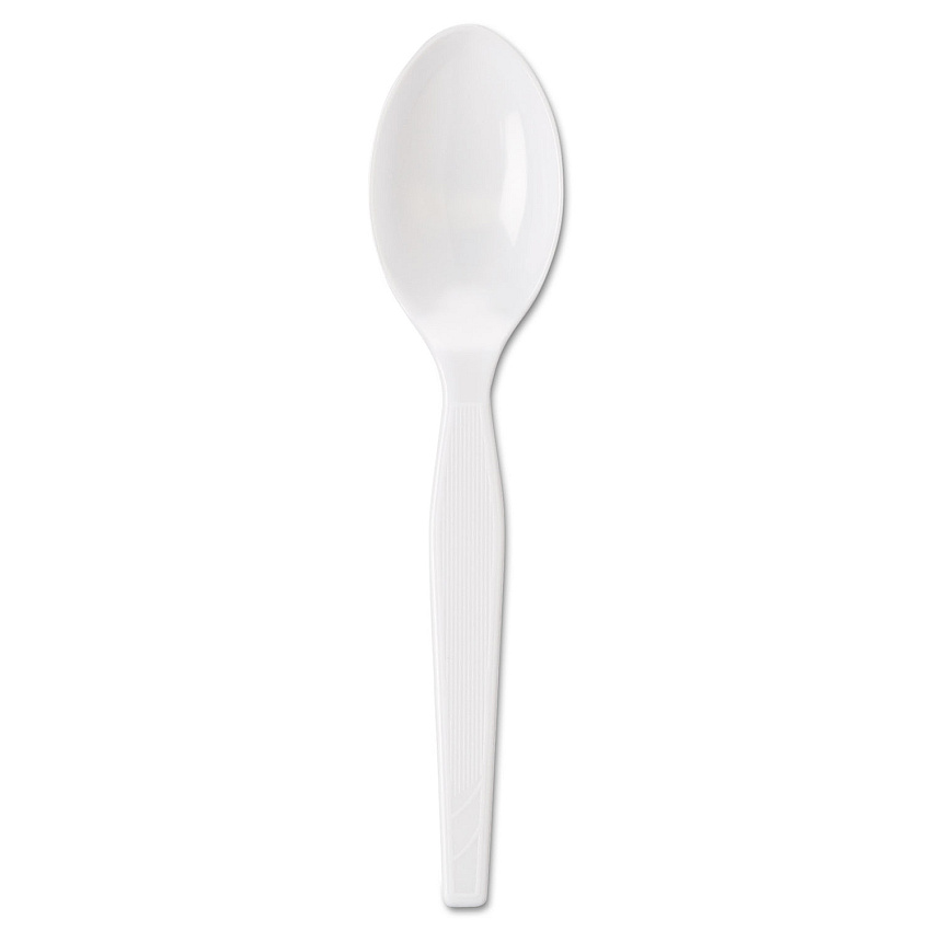 Dixie Individually Wrapped Mediumweight Polystyrene Cutlery, Teaspoons, White, 1,000/Carton (DXETM23C7)