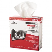 Brawny Professional Tall Dispenser All-Purpose DRC Wipers, 1-Ply, 9.25 x 16, Unscented, White, 110/Box 10 Boxes/Carton (20075)