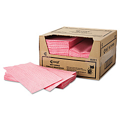 Chix Wet Wipes, 11.5 x 24, White/Pink, 200/Carton (CHI8311)