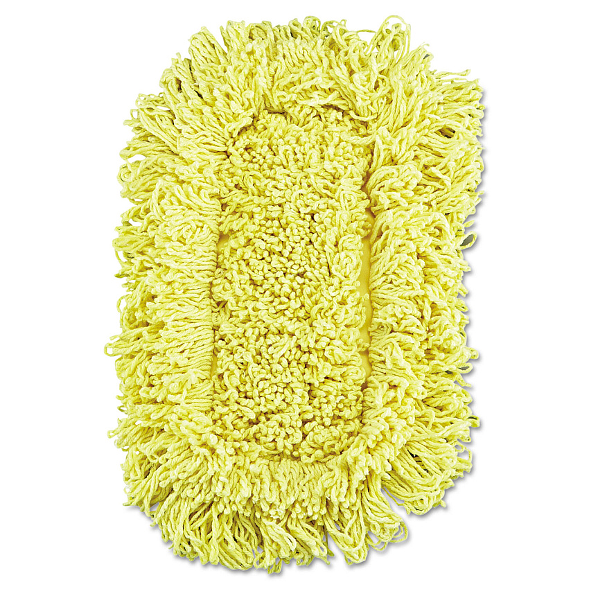 Rubbermaid Commercial Trapper Looped-End Dust Mop Head, 12 x 5, Yellow, 12/Carton (RCPJ15112CT)