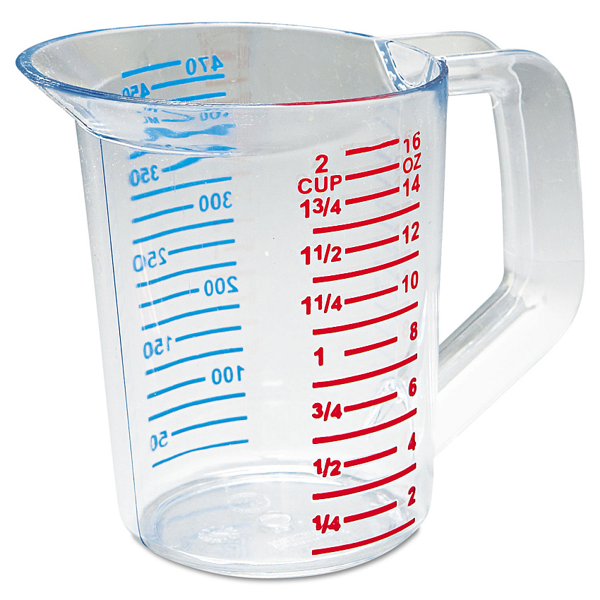 Rubbermaid Commercial Bouncer Measuring Cup, 16 oz, Clear (RCP3215CLE)