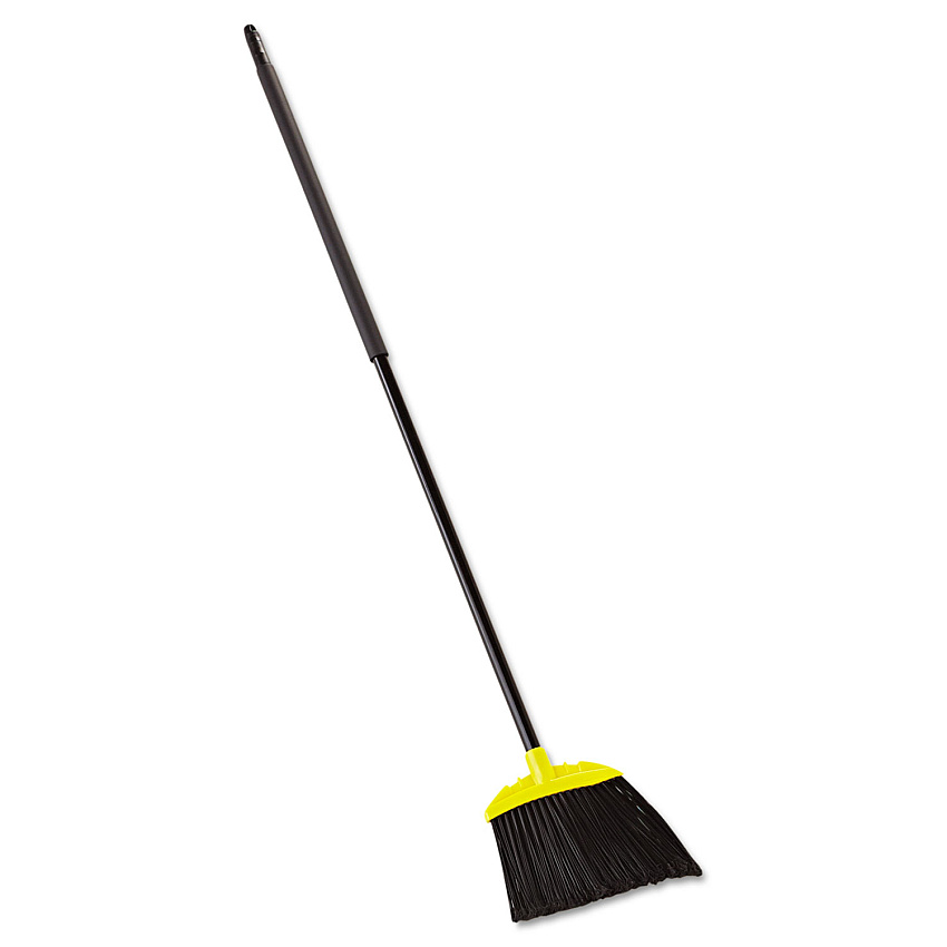 Rubbermaid Commercial Jumbo Smooth Sweep Angled Broom, 46" Handle, Black/yellow (RCP638906BLAEA)