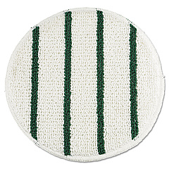 Rubbermaid Commercial Low Profile Scrub-Strip Carpet Bonnet, 19" Diameter, White/Green (RCPP269EA)