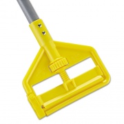 Rubbermaid Commercial Invader Fiberglass Side-Gate Wet-Mop Handle, 1" dia x 60", Gray/Yellow (H146)