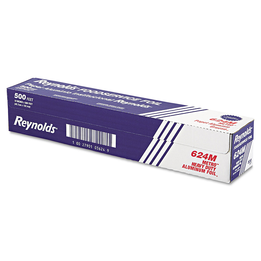 Reynolds Wrap Metro Aluminum Foil Roll, Heavy Duty Gauge, 18" x 500 ft (RFP624M)