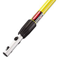 Rubbermaid Commercial HYGEN HYGEN Quick-Connect Extension Handle, 48" to 72", Yellow/Black (RCPQ755)