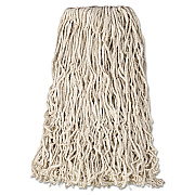 Rubbermaid Commercial Premium Cut-End Cotton Wet Mop Head, 24 oz, White, 1" White Band, 12/Carton (RCPF11812)
