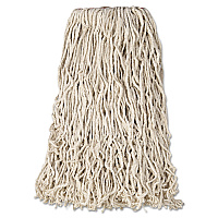 Rubbermaid Commercial Premium Cut-End Cotton Wet Mop Head, 24 oz, White, 1" White Band, 12/Carton (RCPF11812)