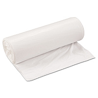 Inteplast Group Low-Density Commercial Can Liners, 33 gal, 0.8 mil, 33" x 39", White, Interleaved Roll, 25 Bags/Roll, 6 Rolls/Carton (IBSSL3339XHW)