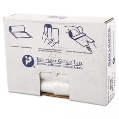 Inteplast Group High-Density Commercial Can Liners Value Pack, 30 gal, 11 microns, 30" x 36", Clear, 25 Bags/Roll, 20 Rolls/Carton (VALH3037N13)