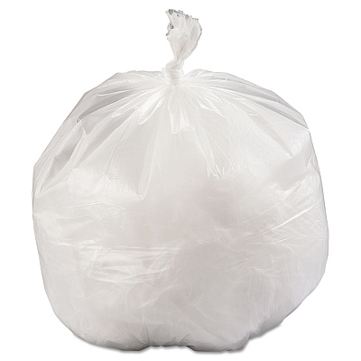 Inteplast Group High-Density Commercial Can Liners, 33 gal, 11.94 mic, 33" x 39", Natural, Interleaved Roll, 25 Bags/Roll, 6 Rolls/Carton (LG334013NC)