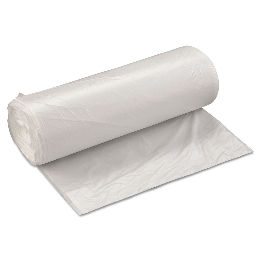 Inteplast Group High-Density Commercial Can Liner Value Pack, 60 gal, 19 mic, 38" x 58", Clear, Interleaved Roll, 25 Bags/Roll, 6 Rolls/CT (IBSVALH3860N22)