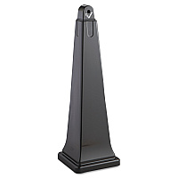 Rubbermaid Commercial GroundsKeeper Cigarette Waste Collector, Pyramid, 1 gal, 12.25 x 39.75,  Black (RCP257088BLA)