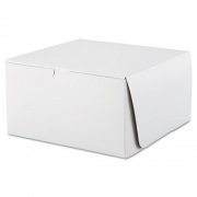 SCT White One-Piece Non-Window Bakery Boxes, 10 x 10 x 5.5, White, Paper, 100/Carton (0977)