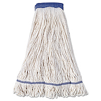 Boardwalk Super Loop Wet Mop Head, Cotton/Synthetic Fiber, 5" Headband, X-Large Size, White, 12/Carton (BWK504WH)
