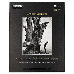 Epson Hot Press Natural Fine Art Paper, 17 mil, 17 x 22, Smooth Matte Natural, 25/Pack (EPSS042321)