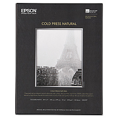 Epson Cold Press Fine Art Paper, 19 mil, 8.5 x 11, Textured Matte Natural, 25/Pack (EPSS042297)