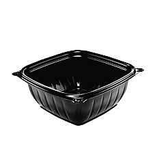 Dart PresentaBowls Pro Black Square Bowls, 12 oz, 5 x 5 x 2, Black, Plastic, 63/Bag, 8 Bags/Carton (DCCB12SB)