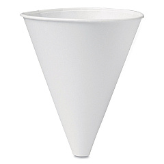 Solo Bare Eco-Forward Treated Paper Funnel Cups, ProPlanet Seal, 10 oz, White, 250/Bag, 4 Bags/Carton (SCC10BFC)