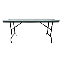 AbilityOne 7110017110901, SKILCRAFT Blow Molded Folding Tables, Rectangular, 60w x 30d x 29h, Charcoal Gray