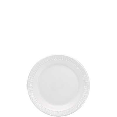 Dart Mediumweight Foam Dinnerware, Plate, 6" dia, White, 125/Pack (DCC6PWQRPK)