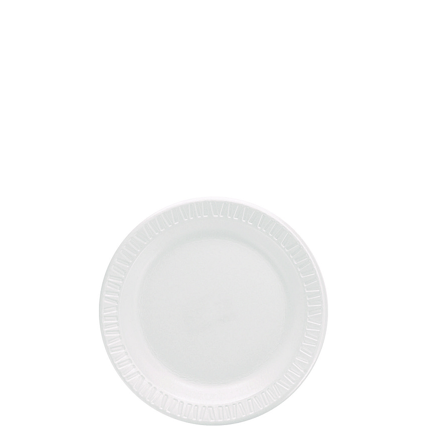 Dart Mediumweight Foam Dinnerware, Plate, 6" dia, White, 125/Pack (DCC6PWQRPK)