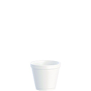 Dart Food Containers, Squat, 8 oz, White, Foam, 1,000/Carton (DCC8SJ12)
