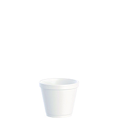 Dart Food Containers, Squat, 8 oz, White, Foam, 1,000/Carton (DCC8SJ12)