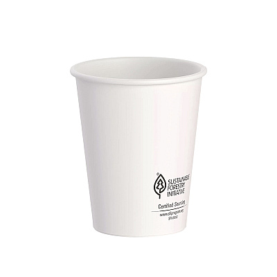 Solo Thermoguard Insulated Paper Hot Cups, 8 oz, White Sustainable Forest Print, 40/Pack (DCCDWTG8W)