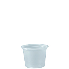 Dart Polystyrene Portion Cups, 1 oz, Translucent, 2,500/Carton (DCCP100N)