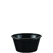 Dart Polystyrene Portion Cups, 2 oz, Black, 250/Bag, 10 Bags/Carton (DCCP200BLK)
