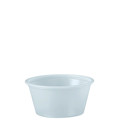 Dart Polystyrene Portion Cups, 2 oz, Translucent, 250/Bag, 10 Bags/Carton (DCCP200N)