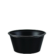 Dart Polystyrene Portion Cups, 3.25 oz, Black, 250/Bag, 10 Bags/Carton (DCCP325BLK)
