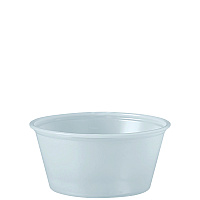 Dart Polystyrene Portion Cups, 3.25 oz, Translucent, 250/Bag, 10 Bags/Carton (DCCP325N)