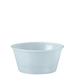 Dart Polystyrene Portion Cups, 3.25 oz, Translucent, 250/Bag, 10 Bags/Carton (DCCP325N)