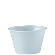 Dart Polystyrene Portion Cups, 4 oz, Translucent, 250/Bag, 10 Bags/Carton (DCCP400N)