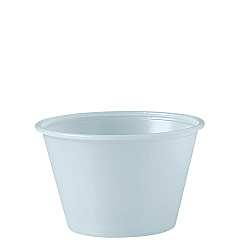 Dart Polystyrene Portion Cups, 4 oz, Translucent, 250/Bag, 10 Bags/Carton (DCCP400N)