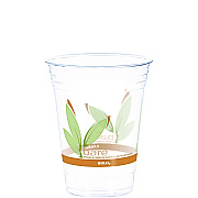 Dart Bare Eco-Forward RPET Cold Cups, ProPlanet Seal, 16 oz to 18 oz, Leaf Design, Clear, 50/Pack, 20 Packs/Carton (DCCRTP16DBARECT)
