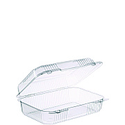 Dart StayLock Clear Hinged Lid Containers, Oblong, 6.81 x 9.4 x 3.1, Plastic, 125/Bag, 2/Carton (DCCC40UT1)