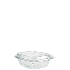 Dart ClearPac SafeSeal Tamper-Resistant/Evident Containers, Domed Lid, 8 oz, 4.9 x 1.9 x 5.5, Clear, Plastic, 100/Bag, 2 Bags/CT (DCCCH8DED)