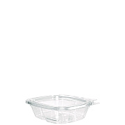 Dart ClearPac SafeSeal Tamper-Resistant/Evident Containers, Flat Lid, 8 oz, 4.9 x 1.4 x 5.5, Clear, Plastic, 100/Bag, 2 Bags/CT (DCCCH8DEF)
