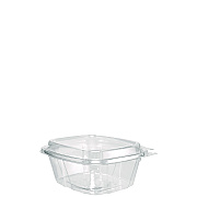 Dart ClearPac SafeSeal Tamper-Resistant/Evident Containers, Domed Lid, 16 oz, 4.9 x 2.9 x 5.5, Clear, Plastic, 100/Bag, 2 Bags/CT (DCCCH16DED)