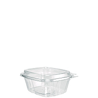 Dart ClearPac SafeSeal Tamper-Resistant/Evident Containers, Domed Lid, 16 oz, 4.9 x 2.9 x 5.5, Clear, Plastic, 100/Bag, 2 Bags/CT (DCCCH16DED)