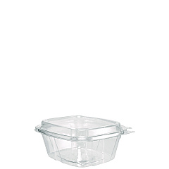 Dart ClearPac SafeSeal Tamper-Resistant/Evident Containers, Domed Lid, 16 oz, 4.9 x 2.9 x 5.5, Clear, Plastic, 100/Bag, 2 Bags/CT (DCCCH16DED)