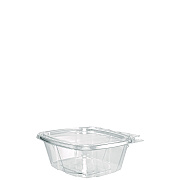 Dart ClearPac SafeSeal Tamper-Resistant/Evident Containers, Flat Lid, 16 oz, 4.9 x 2.5 x 5.5, Clear, Plastic, 100/Bag, 2 Bags/CT (DCCCH16DEF)