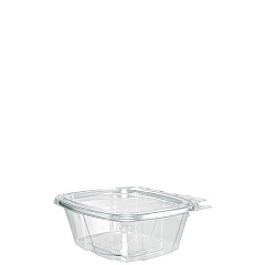 Dart ClearPac SafeSeal Tamper-Resistant/Evident Containers, Flat Lid, 16 oz, 4.9 x 2.5 x 5.5, Clear, Plastic, 100/Bag, 2 Bags/CT (DCCCH16DEF)