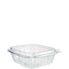 Dart ClearPac SafeSeal Tamper-Resistant/Evident Containers, Domed Lid, 24 oz, 6.4 x 2.3 x 7.1, Clear, Plastic, 100/Bag, 2 Bags/CT (DCCCH24DED)